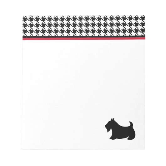 Retro Scottish Terrier Office School Notepad Gesch Notizblock (Vorderseite)
