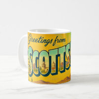 Retro Scottsdale AR Postkarten-Tasse