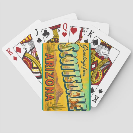 Retro Scottsdale Arizona Playing Cards Spielkarten (Rückseite)