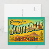 Retro Scottsdale Arizona Postkarte (Vorne/Hinten)