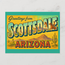 Retro Scottsdale Arizona Postkarte