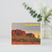Retro Scottsdale Wüste Postkarte (Stehend Vorderseite)