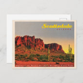 Retro Scottsdale Wüste Postkarte (Vorne/Hinten)
