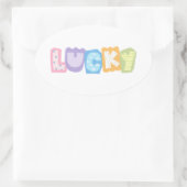 Retro-Scrapbook-Aufkleber Ovaler Aufkleber (Tasche)