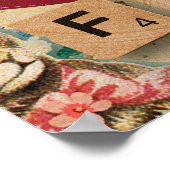 Retro Scrapbook Best Friends Forever Photo Collage Poster (Ecke)