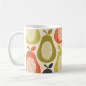 Retro Scribble Birnen Muster Kaffeetasse (Links)