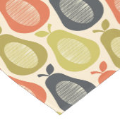 Retro Scribble Birnen Muster Kurzer Tischläufer (Ecke)