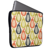 Retro Scribble Birnen Muster Laptopschutzhülle (Vorne Rechts)