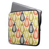 Retro Scribble Birnen Muster Laptopschutzhülle (Vorderseite Links)