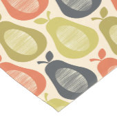 Retro Scribble Birnen Muster Mittelgroßer Tischläufer (Ecke)