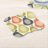 Retro Scribble Birnen Muster Untersetzer (angewinkelt)