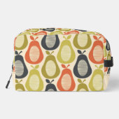 Retro Scribble Birnen Muster Waschbeutel (Rückseite)