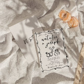 Retro Scribble Hand Drawn geschrieben Einzigartige Einladung