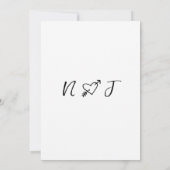 Retro Scribble Hand Drawn geschrieben Einzigartige Einladung (Rückseite)