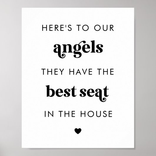 Retro-Script-Angels im Gedenken an das Hochzeitsze Poster (Vorne)