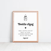 Retro Script Baby Dusche Flasche Umarmung Spielzei Poster