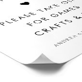 Retro Script beschäftigt Taschen für Kinder Herz H Poster (Ecke)