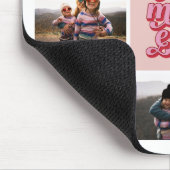Retro Script Best Mama je Foto Collage Mousepad (Ecke)