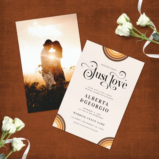 Retro Script Boho Rainbow Nichts Extravagant Nur L Einladung