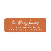 Retro Script Bold Orange Address (Vorne)