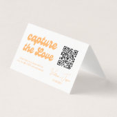 Retro-Script-Capture Die Liebe-QR-Codekarte (Vorderseite)