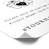 Retro Script Capture the Liebe Camera Wedding Sign Poster (Ecke)