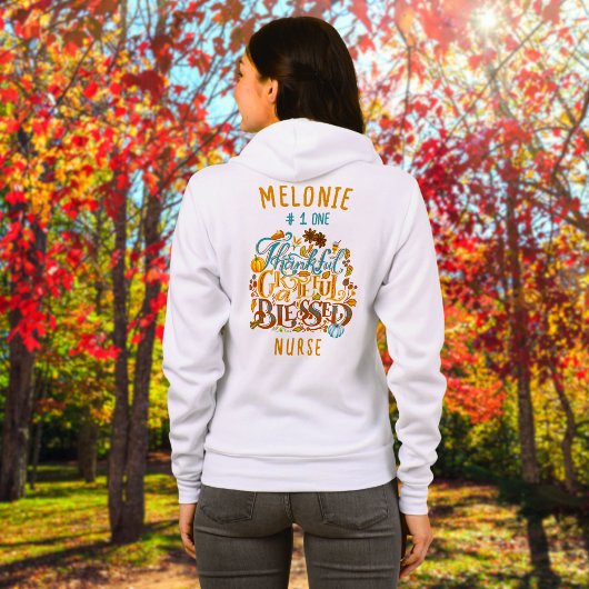 Retro Script dankbar dankbar, gesegnet Hoodie