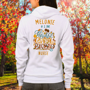 Retro Script dankbar dankbar, gesegnet Hoodie