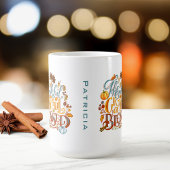 Retro Script dankbar dankbar gesegnet Monogram Kaffeetasse