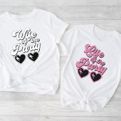 Retro-Script-Ehefrau des Party Bachelorette T-Shirt