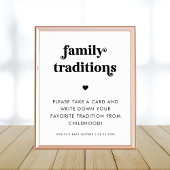 Retro Script Family Traditionen Kinderduschensigna Poster
