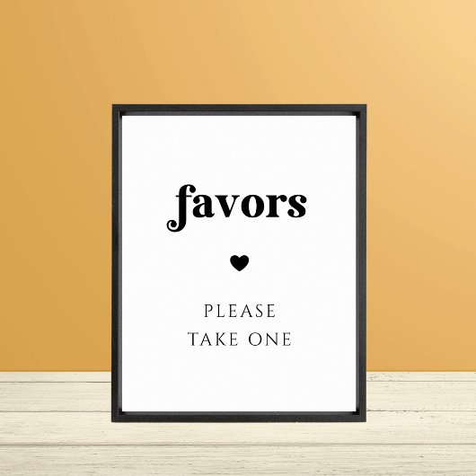 Retro Script Favoriten Bitte nehmen Sie ein weißes Poster