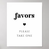 Retro Script Favoriten Bitte nehmen Sie ein weißes Poster (Vorne)