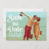 Retro-Script-Foto Ankündigung Datum freihalten (Vorderseite)