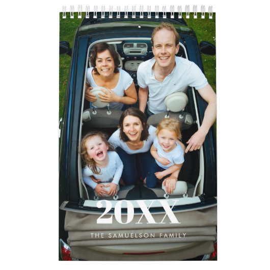 Retro-Script-Foto der 2026-Familie Kalender (Titelbild)