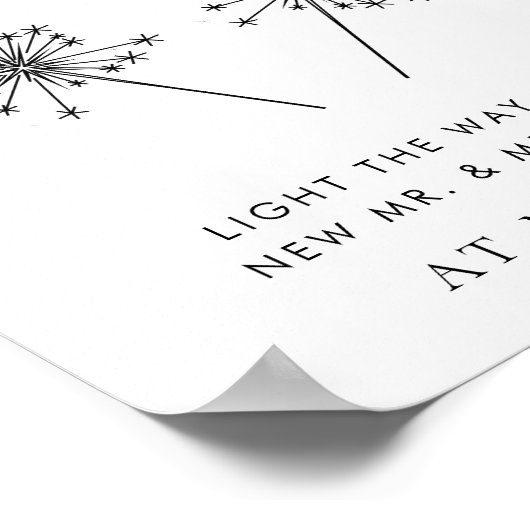 Retro Script Gelassen Liebe Sparkle Wedding Sendof Poster (Ecke)