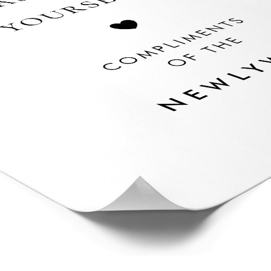 Retro Script Gents Bthroom Basket Wedding Sign Poster (Ecke)