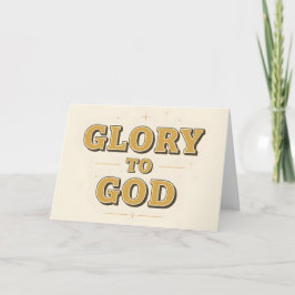 Retro Script Glory to God Christmas Feiertagskarte