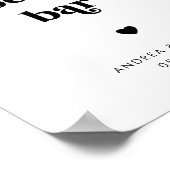 Retro Script Hot Chocolate Bar Winter Wedding Sign Poster (Ecke)