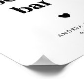 Retro Script Hot Cocoa Bar Winter Wedding Sign Poster (Ecke)