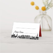 Retro Script Las Vegas Abendessen Auswahl Platzkarte (Vorderseite)