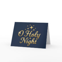 Retro Script O Holy Night Christmas