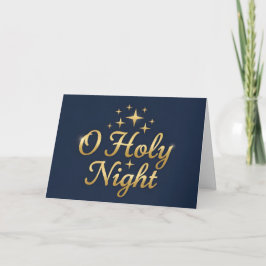 Retro Script O Holy Night Christmas Feiertagskarte