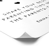 Retro Script Parenting Tip Jar Baby Duschzeichen Poster (Ecke)