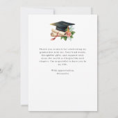 Retro Script Photo Graduation Dankeskarte (Rückseite)