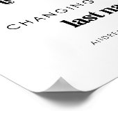 Retro Script-Pop Champagne Brautparty-Zeichen Poster (Ecke)