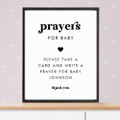Retro Script Prayers für Baby Shooting Sign Poster