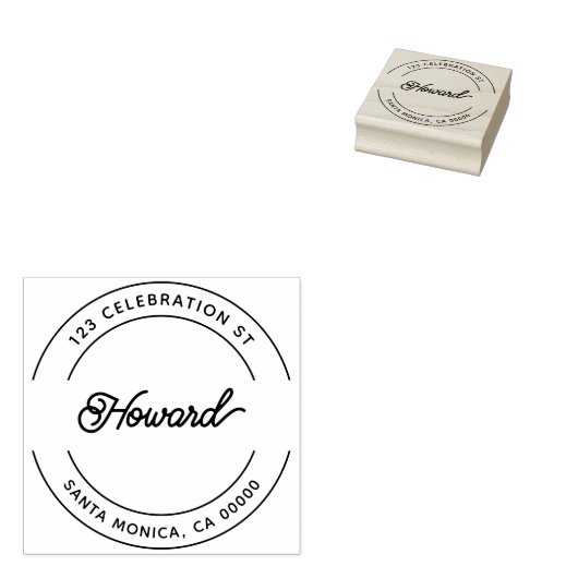 Retro Script-Rücksendeadresse Rubber-Briefmarke Gummistempel (Stempel)