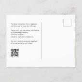 Retro Script Serif Photo Wedding Save The Date Ankündigungspostkarte (Rückseite)