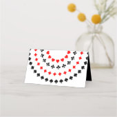 Retro Script Table Las Vegas Gambling Card Anzug Platzkarte (Rückseite)